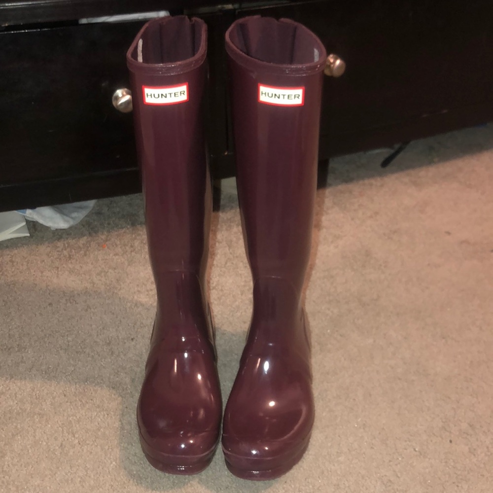 Burgundy Hunter Rain boots